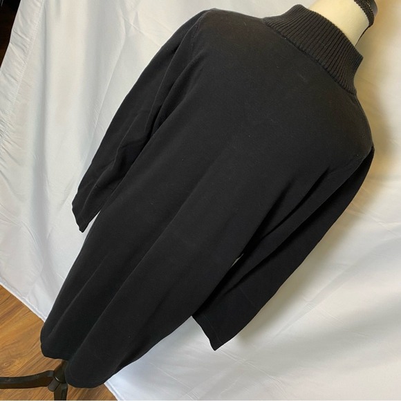 Kim‎ Rodgers Women's Mock Neck Long Sleeve Sweater Dress Size 1X Black - Picture 6 of 9